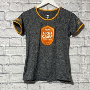 rabbit x HOKA Grey Short Sleeve Tee with Orange Logo